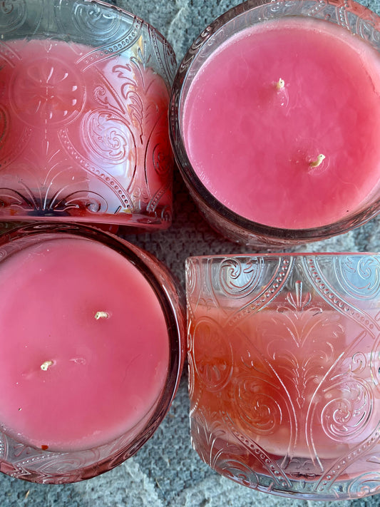 $5 Nearly perfect Pink Cotton Candy 11oz Candles in beautiful jar